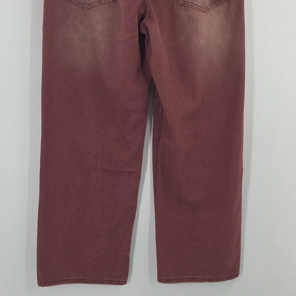 Mens Red Wide Leg Skater Jeans NWT